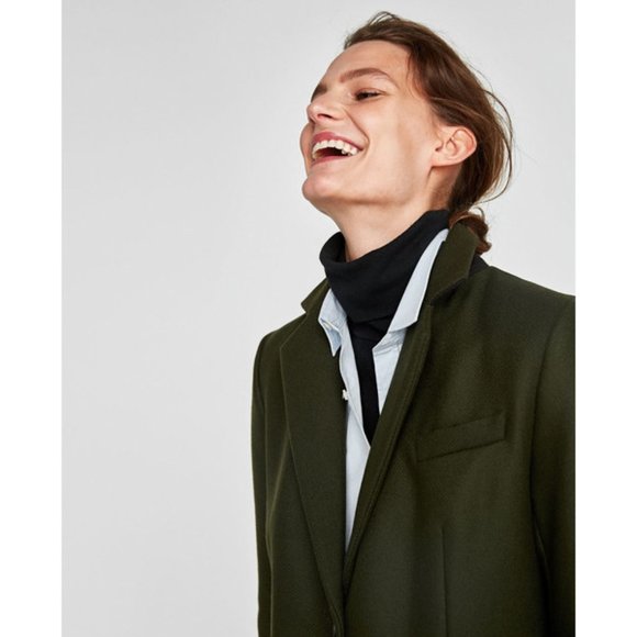 ZARA LONG MASCULINE COAT - Picture 2 of 11